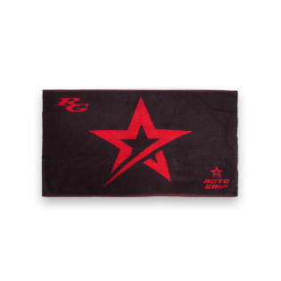 ROTO GRIP WOVEN TOWEL BLK/RED