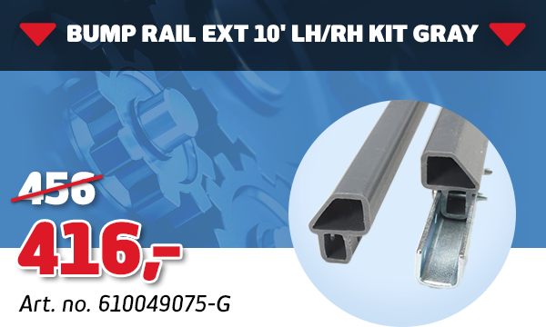 Bmp Rail Ext 10' LH/RH Kit Gry