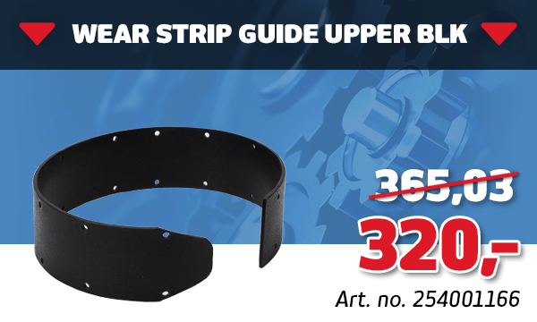 WEAR STRIP GUIDE UPPER BLK