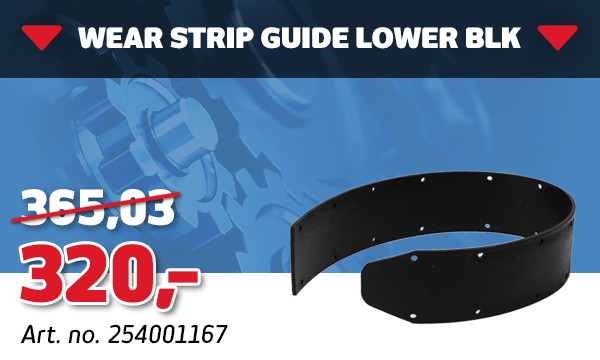WEAR STRIP GUIDE LOWER BLK